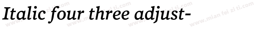 Italic four three adjust字体转换